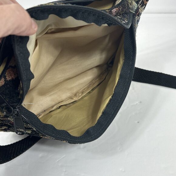 Vintage Floral Tapestry Bum Bag Fanny Pack Waist Zip Pockets Bloomcore Cottage - Picture 10 of 16